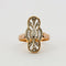 Bague 56 Bague Bicolore Motif Polylobé Diamants 58 Facettes DV0222-31