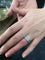 Bague 49 / Blanc/Gris / Or 750 Bague Solitaire Accompagné Diamant 0.87 Carat 58 Facettes R160701