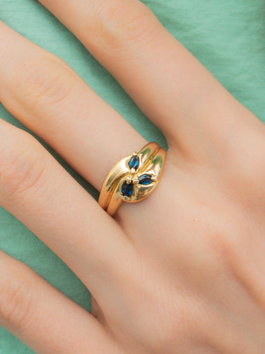Bague Bague Trois Saphirs 58 Facettes B0381