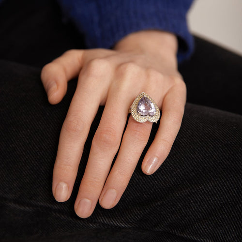 Bague 47 / Blanc/Gris / Or 750 Bague "Subtile raison" MAUBOUSSIN 58 Facettes 200019R
