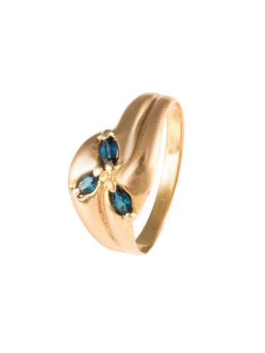 Bague Bague Trois Saphirs 58 Facettes B0381