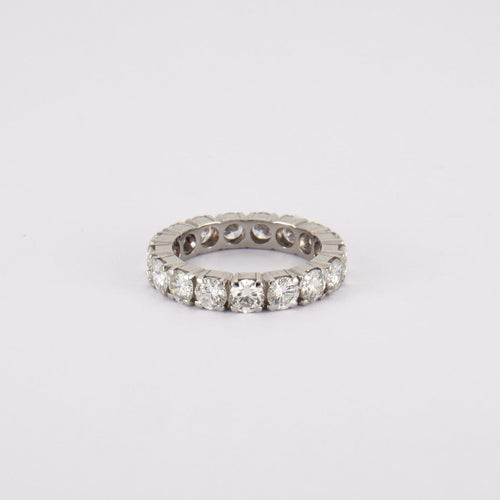 Bague Alliance tour complet en or gris, diamants 58 Facettes