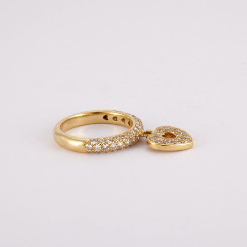 Bague 53 POIRAY - bague coeur en or jaune, diamants 58 Facettes