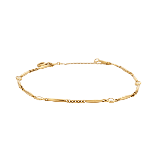 Bracelet CARTIER - Bracelet chaine or jaune et diamants 58 Facettes