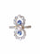 Bague de fiançailles Belle Epoque saphirs et diamants sur or et platine 58 Facettes