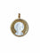 Pendentif Médaille Art Déco Vierge sur nacre, or et perles fines 58 Facettes