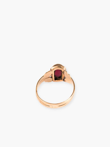 Bague 52 Bague or rose grenat cabochon 58 Facettes B9953