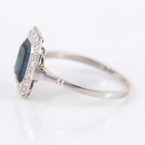 Bague 55 Bague Saphir Diamants Platine 58 Facettes 1