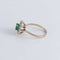 Bague 49 Bague Marguerite Emeraude et 10 Diamants 58 Facettes FM65