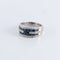 Bague 56 Bague Saphirs calibrés et Diamants 58 Facettes FM94