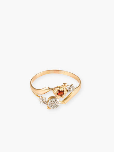Bague 53 Bague Grenat Diamant 58 Facettes BO379