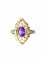 Bague marquise Ancienne diamants et améthyste en or 58 Facettes