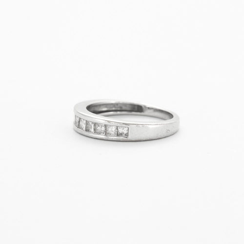 Bague 48 Jonc Or Gris et Diamants 58 Facettes