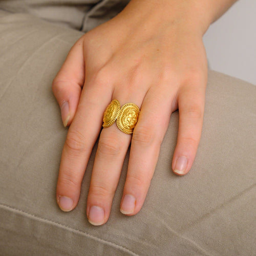 Bague 57 LALAOUNIS - Bague Têtes de lion 58 Facettes KZ10