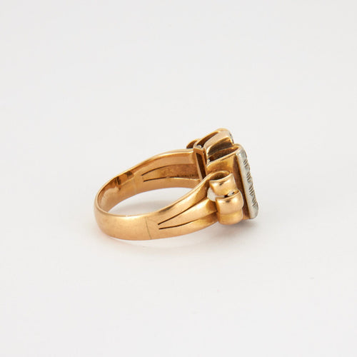 Bague Bague Tank Diamants Rubis de synthèse 58 Facettes