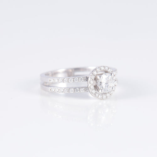 Bague Bague Solitaire Diamant 0.43ct Couleur D 58 Facettes 1