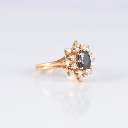 Bague Bague Marguerite Saphir Diamants 58 Facettes 1