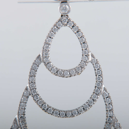 Boucles d'oreilles Boucles d'oreilles Quatre éléments ajourés Diamants 58 Facettes 1