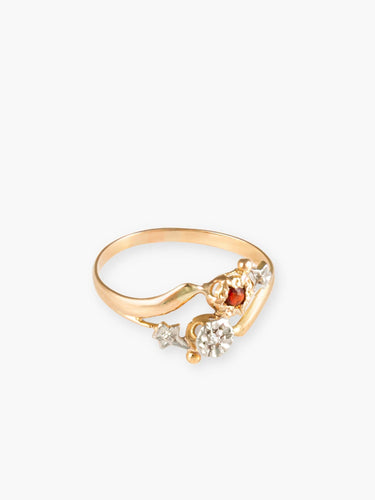 Bague 53 Bague Grenat Diamant 58 Facettes BO379