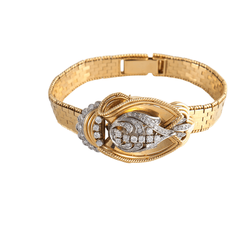 Montre Montre Rolex "dissimulée" or jaune diamants 58 Facettes 110.97