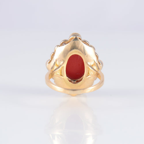 Bague Bague Corail Diamants 58 Facettes 0
