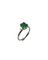 Bague 53 Bague Or Blanc Diamants Et émeraude 58 Facettes