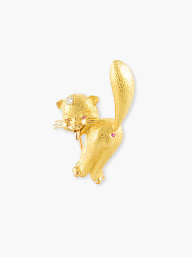 Broche BROCHE CHAT "FARCEUR" 58 Facettes 130027