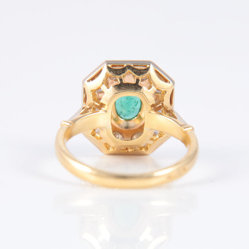 Bague 49 Bague Marguerite Emeraude Diamants 58 Facettes 1
