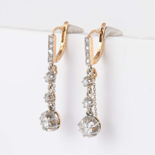 Boucles d'oreilles Dormeuses Diamants 58 Facettes 1