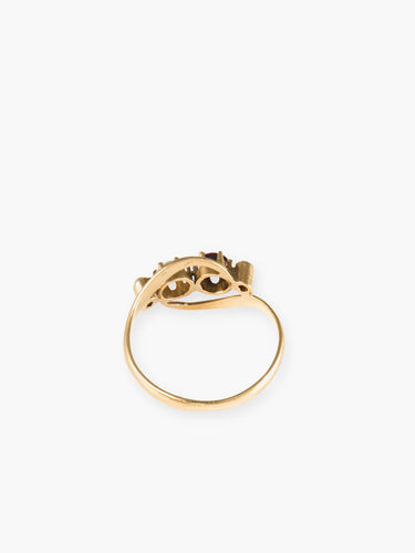 Bague 47 Bague Saphir et Saphirs blancs 58 Facettes B355