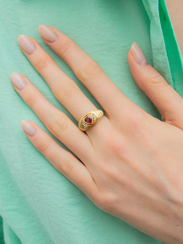 Bague Bague Coeur de rubis 58 Facettes B9856