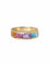Bague jonc pierres arc en ciel en or 58 Facettes
