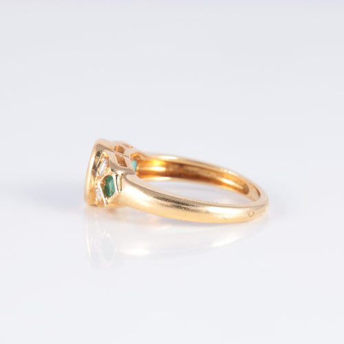 Bague Bague Jonc Saphir Emeraudes Diamants 58 Facettes 1