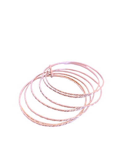 Bracelet Bracelet Semainier Joncs ciselés Or Rose 58 Facettes AA 1477