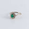Bague 49 Bague Marguerite Emeraude et 10 Diamants 58 Facettes FM65
