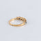 Bague 53 Demi-alliance or jaune Diamants Saphirs 58 Facettes FM59
