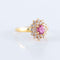 Bague 53 Bague Marguerite Saphir Rose Diamants 58 Facettes