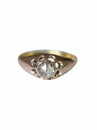Bague jonc Victorienne ancienne en or et diamant 58 Facettes