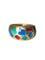 Bague jonc vintage en or jaune et mosaïque, Alain Clozeau 58 Facettes