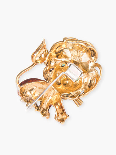 Broche Broche Lion émaillé 58 Facettes CO113