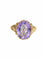 Bague Bague Victorienne intaille fleur améthyste et diamants sur or 58 Facettes