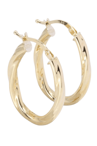 Boucles d'oreilles CRÉOLES TORSADÉES 58 Facettes 067011