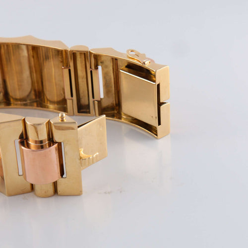 Bracelet Bracelet Tank Or rose et Or jaune 58 Facettes 1
