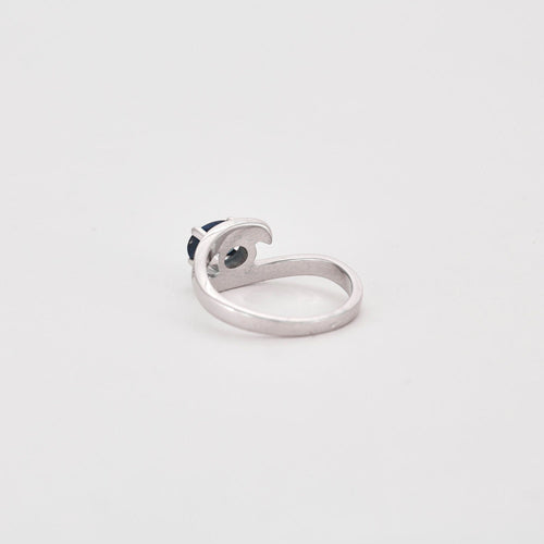 Bague 52 Bague jonc croisé Saphir Diamants 58 Facettes DV0463-3