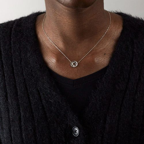 Collier DINH VAN - Collier SEVENTIES or gris et diamants 58 Facettes DV0494-1