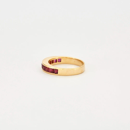 Bague Bague jonc en or jaune et Rubis 58 Facettes DVO517-1