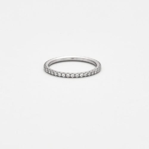 Bague DE BEERS - Alliance ETERNITE AURA or gris diamants 58 Facettes DV0506-1