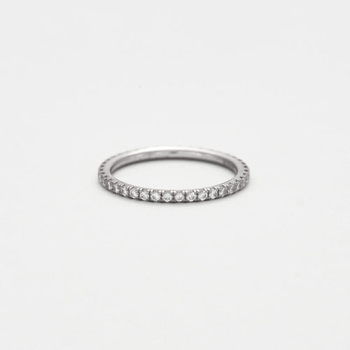 Bague DE BEERS - Alliance ETERNITE AURA or gris diamants 58 Facettes DV0506-1