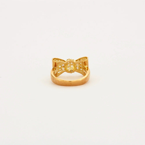 Bague Bague or jaune Nœud pavé de diamants 58 Facettes DV0542-1