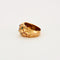 Bague Bague boule en or jaune matelassé saphirs rubis et émeraudes 58 Facettes DV0542-3